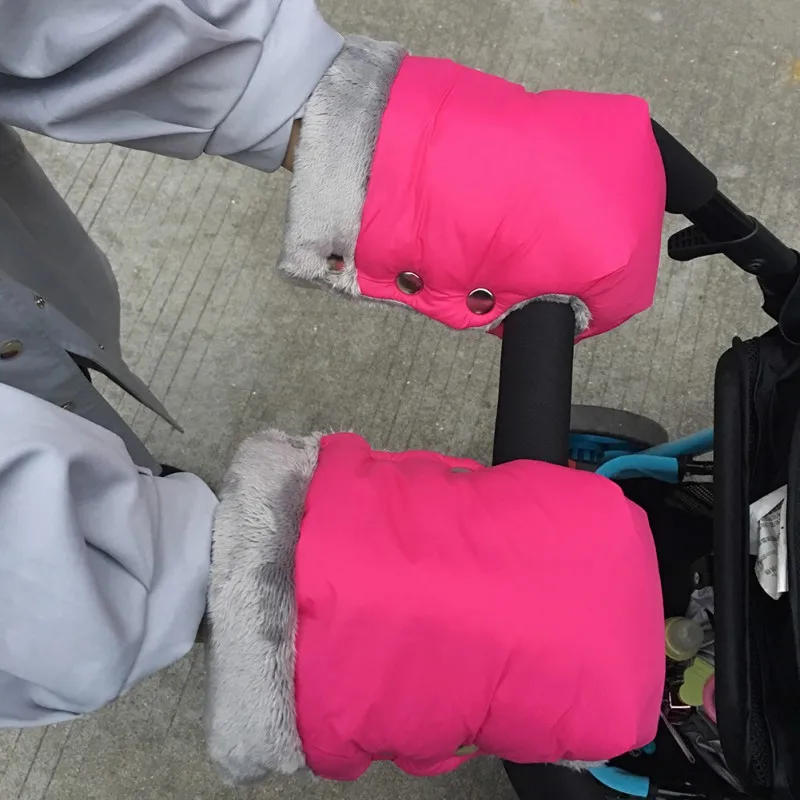 Детские Аксессуары для колясок Детские коляски подлокотника теплые перчатки снег день Водонепроницаемый перчатки корзину теплые