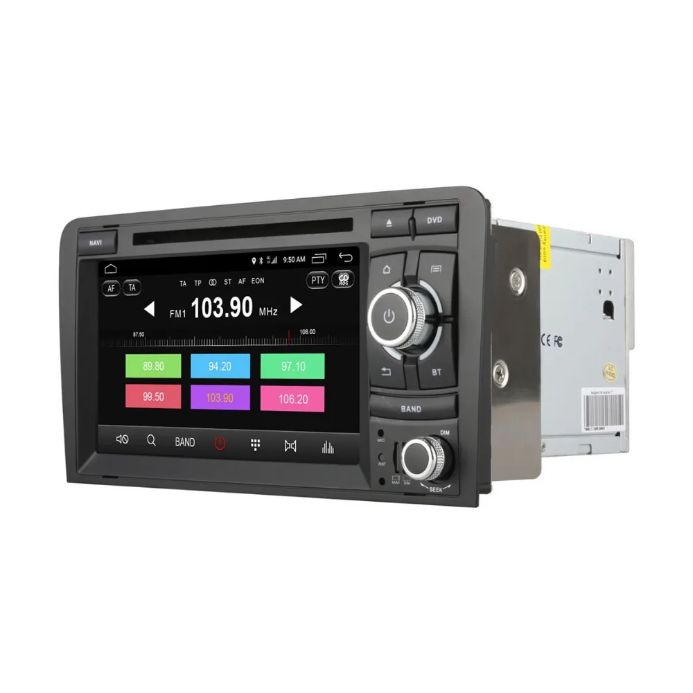 Perfect 4G SIM LTE  Octa Core Android 6.0 32GB ROM 2 Din 7" Car DVD Player For Audi A3 S3 2004-2011 wifi RDS Radio GPS map Bluetooth 4.0 2