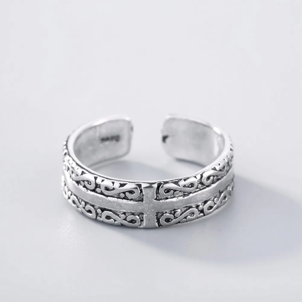 Женское кольцо на санскрите Chandler серебристое с санскритом|bague en argent|anel de prataring ring |