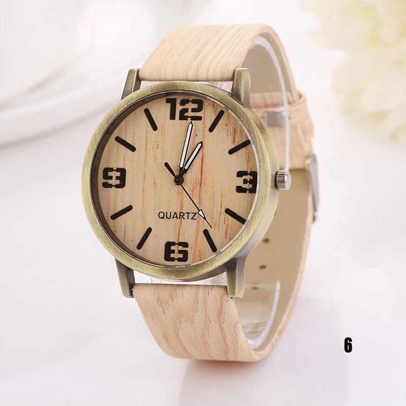 

Women Casual watch ladies charming Quartz wood strap Band Watch Analog Wrist Watches Womans Clock reloj feminino relogio