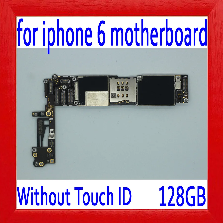 

100% Original unlocked for iphone 6 Motherboard without Touch ID,128gb for iphone 6 Mainboard with Full Chips,Free Shipping