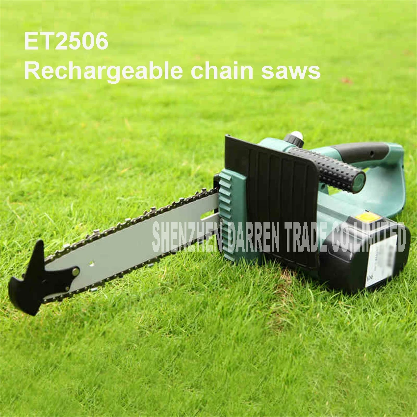 

power tools 18 v li-ion cordless electric chainsaw 10'bar and garden power tools 2000 mAh Battery capacity ET2506 Chain Saw