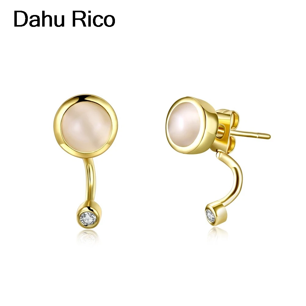 aretes de bijou kolczyki damskie gold plated earrings orecchini Dahu Rico stud | Украшения и аксессуары