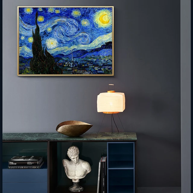 Famous World Abstract Van Gogh Irises Starry Sky Canvas Wall Art  1