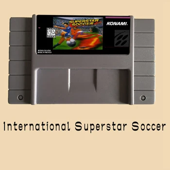 

International Superstar Soccer 16 Bit Big Gray Game Card For NTSC Game Player