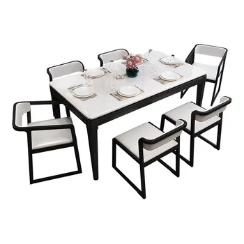

cheap solid ash marble dining table and 6 chairs