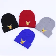Korean cute kaqiu embroidery LOGO knitted hat warm winter wool hat fashion hat