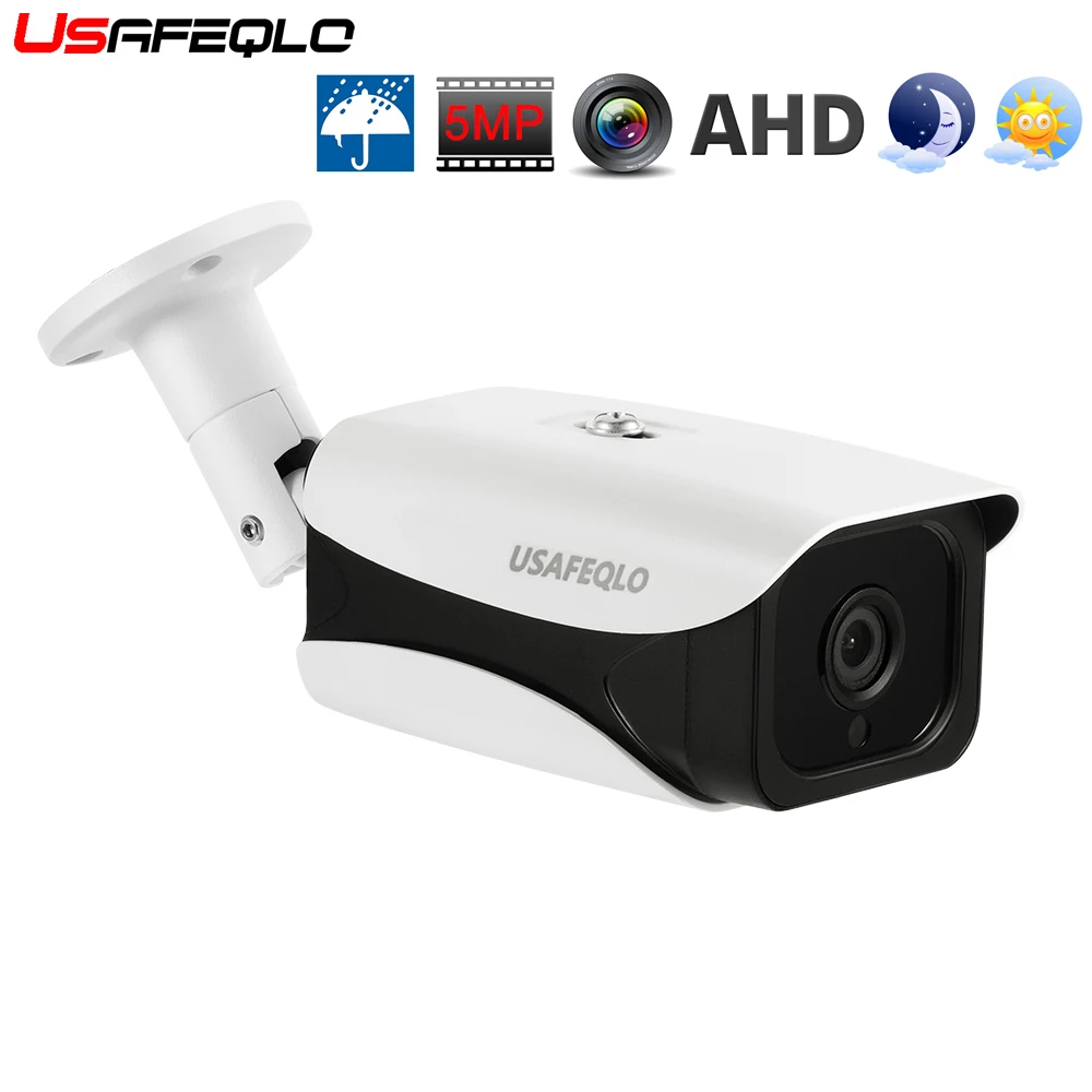 

USAFEQLO 5MP AHD Camera With SONY IMX335 Bullet Security Video Surveillance Camera 2.8 3.6 6mm Lens 6 array Infrared Led