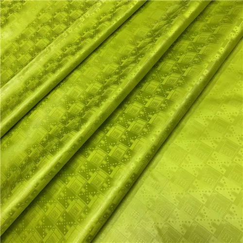 100%cotton fabric green bazin brode getzner basin riche getzner atiku fabric for men guinea brocade fabric 5yard/set L1402 - Цвет: Флуоресцентный зеленый