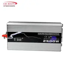 2500W Мощность инвертор DC 12V к переменному току 220V инвертор с чистым синусом USB автомобиль с питанием от солнечных батарей Мощность инвертирующий усилитель Мощность