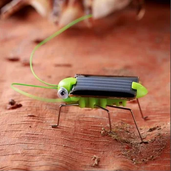 

Besegad Kids Cute Funny Simulation Solar Powered Energy Insect Grasshopper Robot Toy Solar Power Cockroach Cricket Novelty Toy