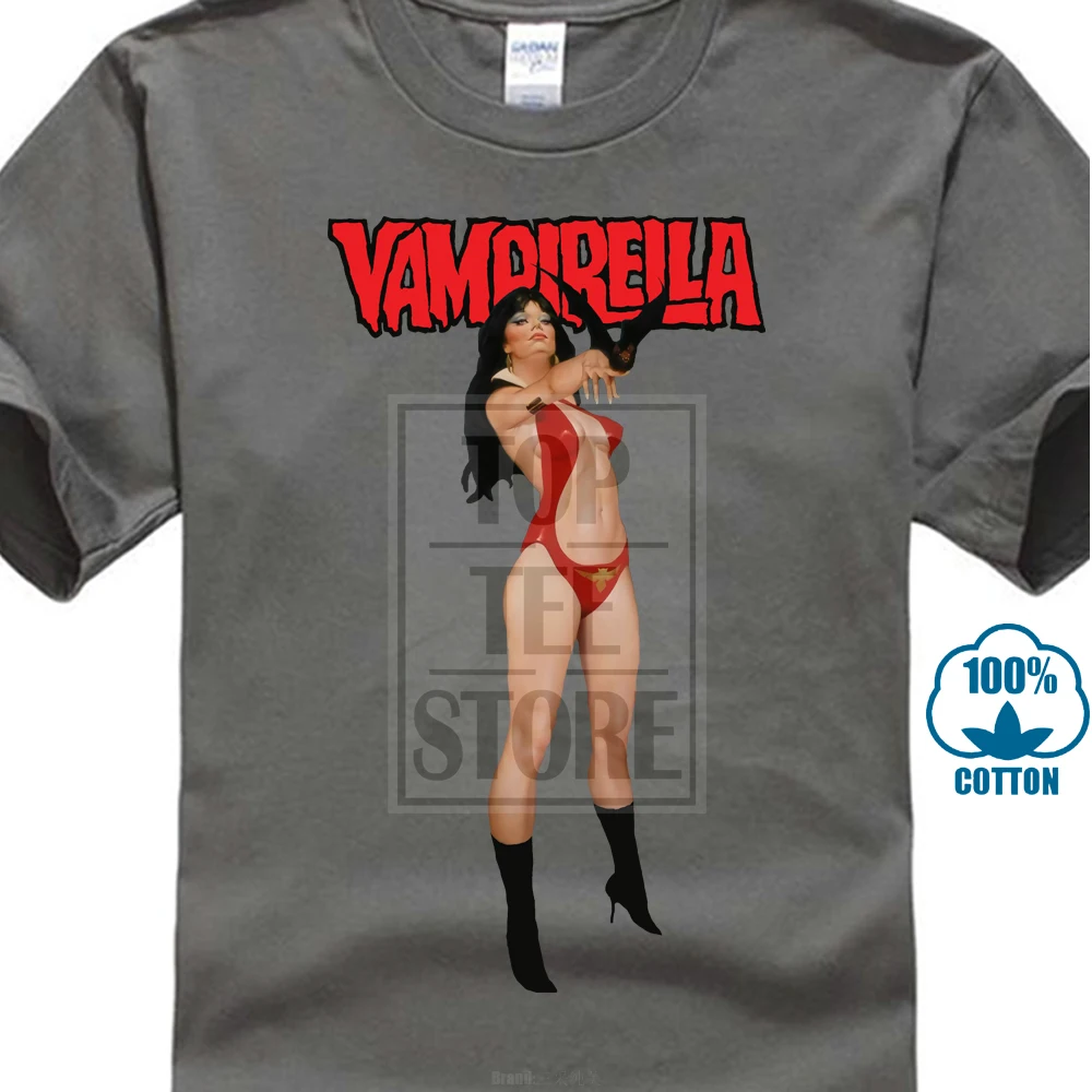 Vampirella V2 постер фильма футболка черный все размеры S 4Xl - Цвет: Charcoal