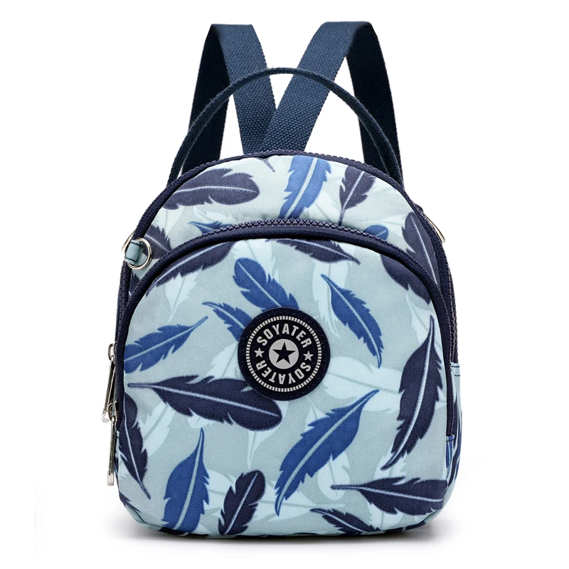 

Multi-function Small Backpack Women Fashion Leisure Or Travel Bag Waterproof Nylon Rural style Shoulder Bag Cute Floral Bag