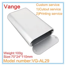 1 шт./лот алюминиевый интегрированный корпус 6063-T5 алюминиевая распределительная коробка diy 70*24*110 мм пескоструйная поверхность для портативного устройства