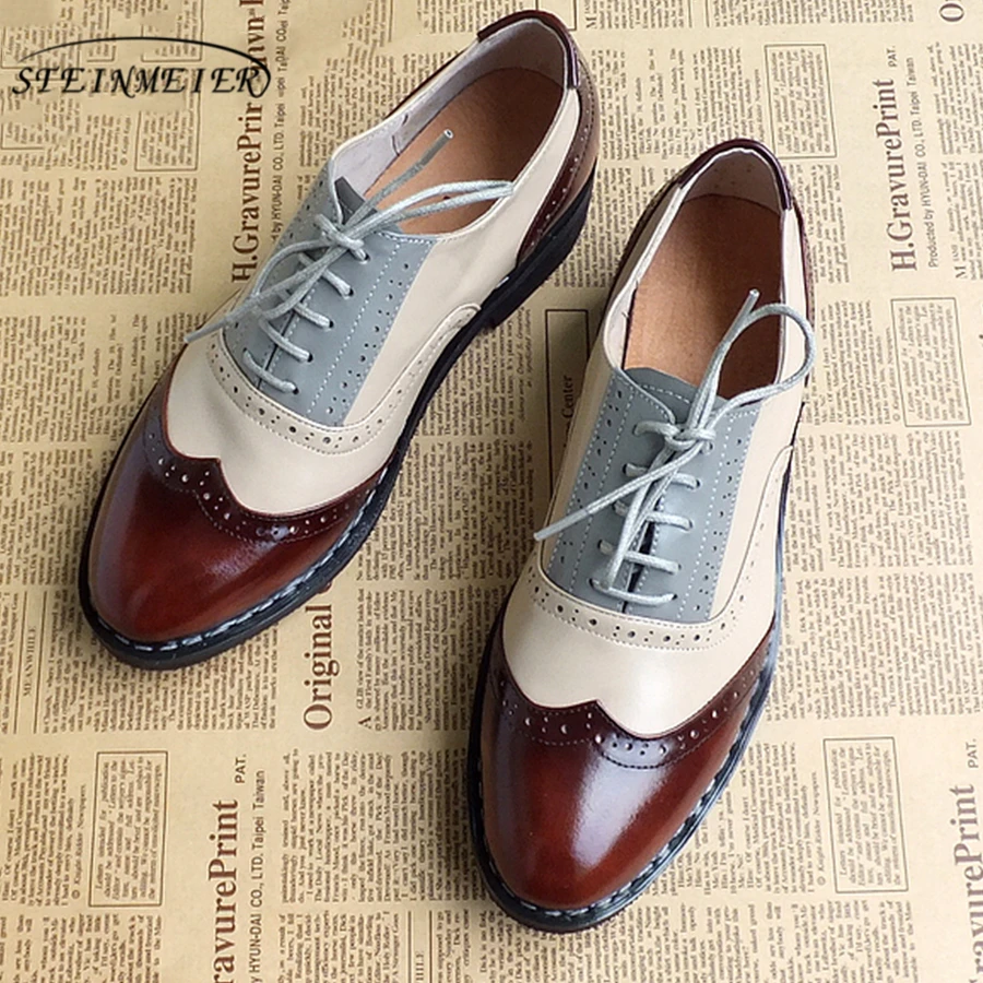Мужские туфли-оксфорды из натуральной кожи; мужские туфли на плоской подошве ручной работы; винтажные лоферы на шнуровке в стиле ретро; коричневые Повседневные тапочки плоские туфли для мужчин