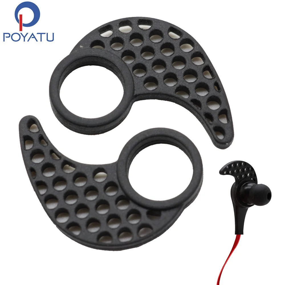 

POYATU Ear Fins Earhooks For Skullcandy Ink d 2 Jib Ink d 2 Wireless Earbud Anti-Slip Sport Durable Soft Silicone Ear Fin Tips