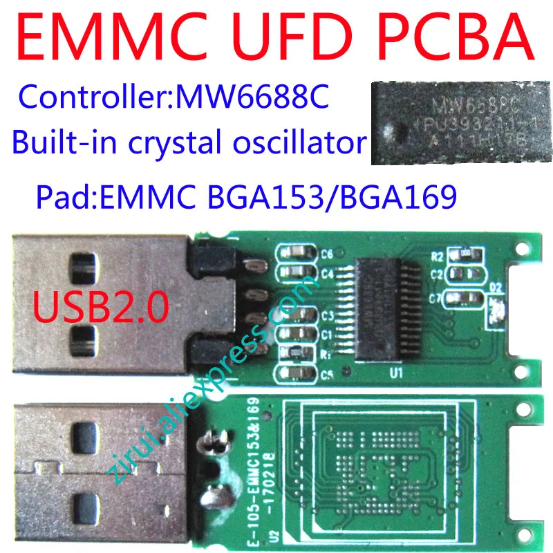 USB флэш накопитель PCBA MW6688C 2 0 поддержка eMMC BGA153/169 DIY мобильный телефон NAND FLASH Pendrive U