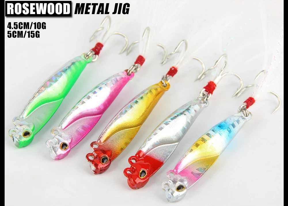 New Metal Fishing Lures 10g 15g Vibrations Spoon Lure Casting Jigs 3D Eyes Artificial Freshwater Saltwater Fishing Lure  (1)