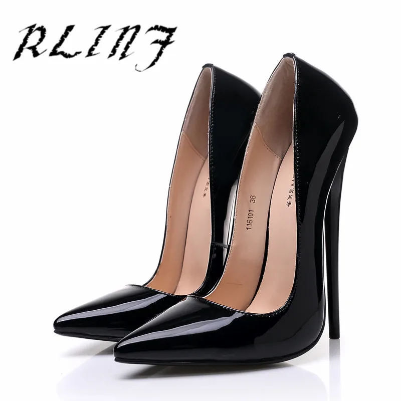 RLINF/женские замшевые туфли-лодочки; Простые сандалии; однотонные; коллекция года; слипоны на высоком каблуке 14 см; женские пикантные туфли-лодочки