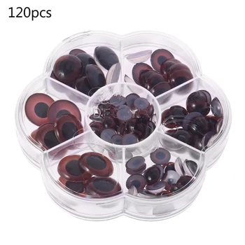 

New 120Pcs/Box 6 Sizes DIY Round Self-adhesive Wiggly Googly Eyes For Doll Toys