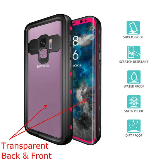 samsung s9 waterproof case (3) rose_