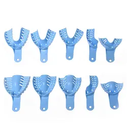Denral Oral Dentistry Clinic 30pcs Assorted Perforated Plastic Dental Denture Impression Trays Full Sizes