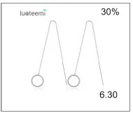 Luoteemi модные Обручение кольцо Micro AAA кубического циркония половина кольцо проложить Установка CZ Белое золото-Цвет для Для женщин Свадебная вечеринка