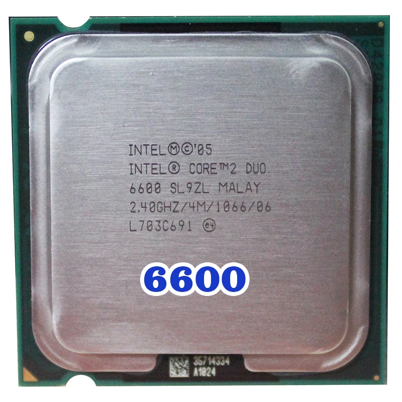 Процессор INTEL Core 2 Duo E6600 Socket LGA 775 cpu(2,4 ГГц/4 м/1066 МГц) 65 Вт