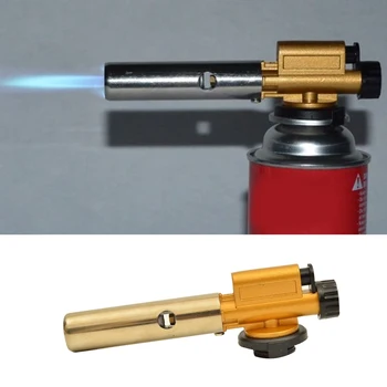 

Outdoor Electronic Ignition Copper Flame Butane Gas Burners Gun Maker Torch Lighter For Camping Picnic Cooking Welding Equipment