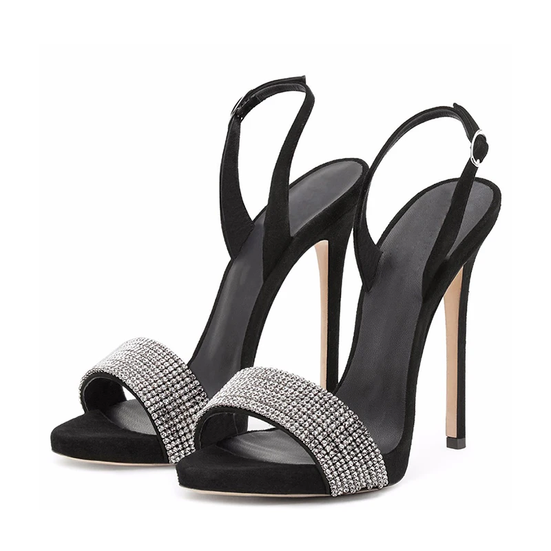 Offene Sandalen Dünne High 34 Kleid Coolcept Damen Heel silber 45 Frauen Größe Schwarzes rot Fersen Spitze Elegante Mode Plattform Party Schuhe Yqq0S