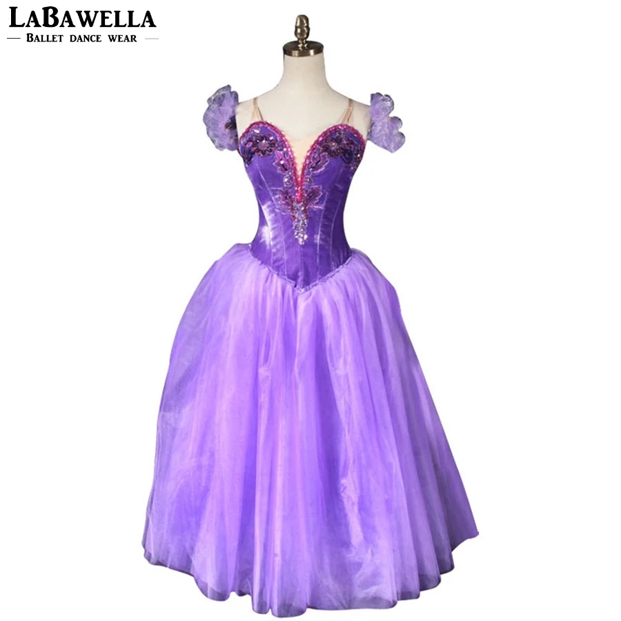 Girls Professional Tutu Ballet Dance Tutus BT9088B Purple Romantic Ballet Tutu long Dress Ballet Ballerina Tutu Dress
