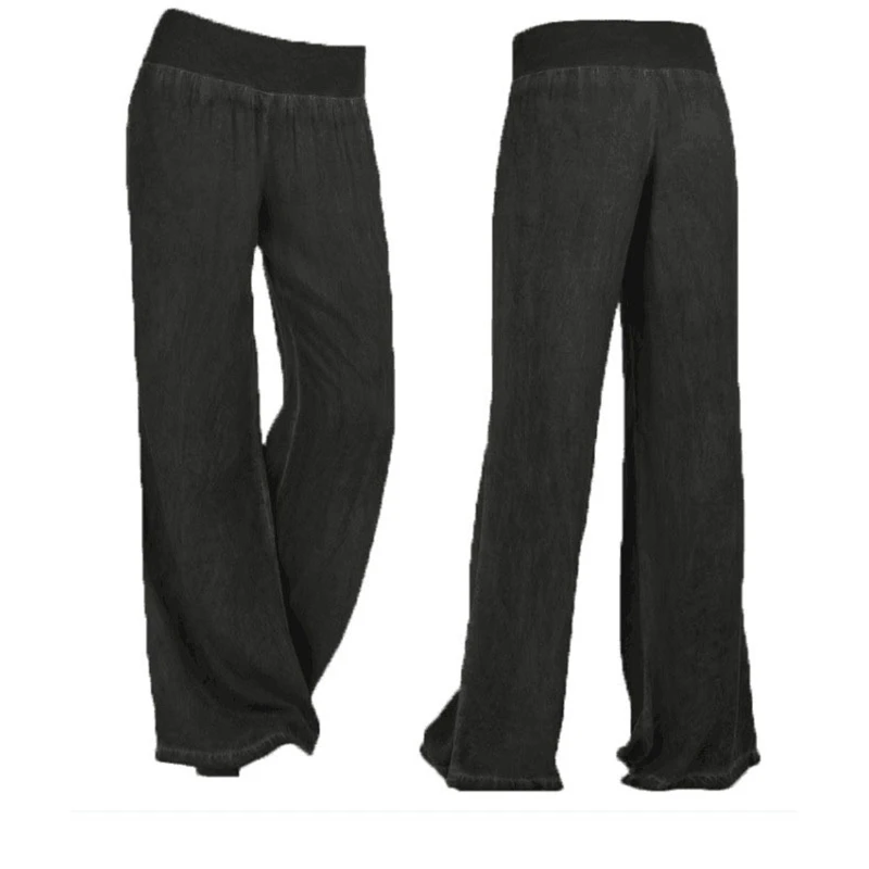 Fashion Denim Flare Pants Women Retro Jeans Wide Leg Trousers Lady Casual For Girls Light Blue Trousers women Jeans Large Size