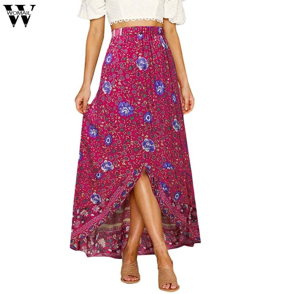 Женская юбка, юбки, летняя мода, женская юбка с цветочным принтом, прямая юбка средней длины с завышенной талией, юбки для вечеринок May23