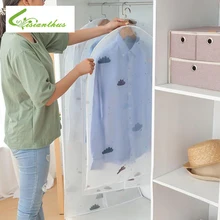 3 шт. прозрачный одежда Пылезащитный чехол Фламинго узор Костюмы костюм одежда висит карман можно мыть для хранения одежды Пылезащитный чехол