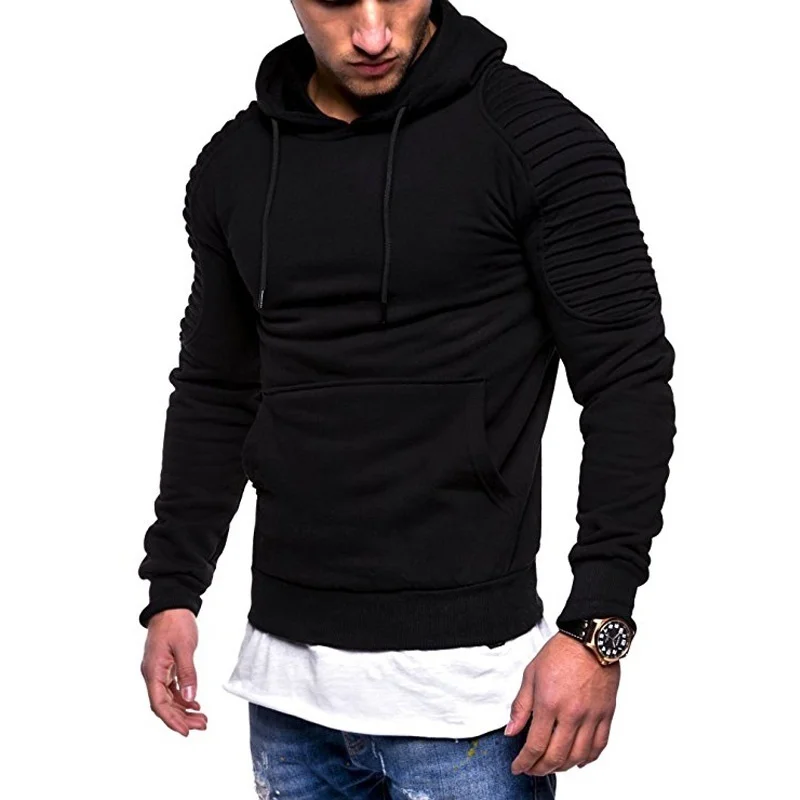 

Men Hooded Sweatshirt Solid Color Hoodies Male Long Sleeve Hoodie Casual Sportswear black big Size Free Shipping