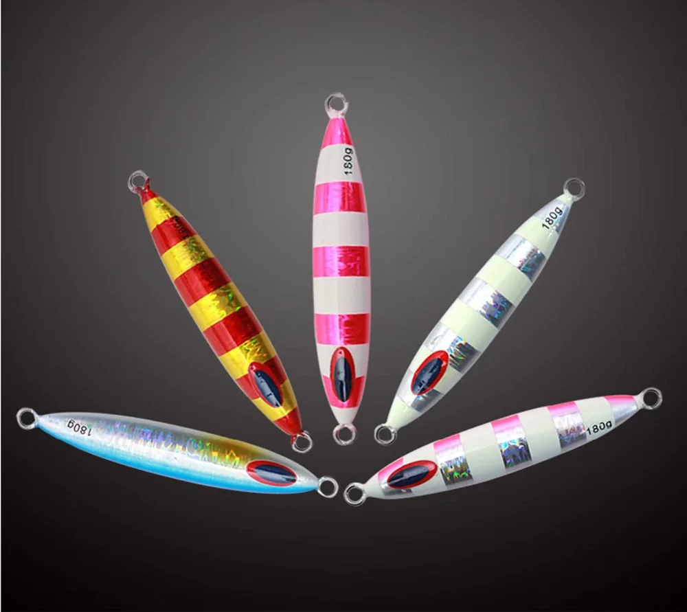 

5PCS Deep sea Jigging Fishing Ocean Boat Rock Beach Slow Jig Jigbait Spoon Lure baits 180g