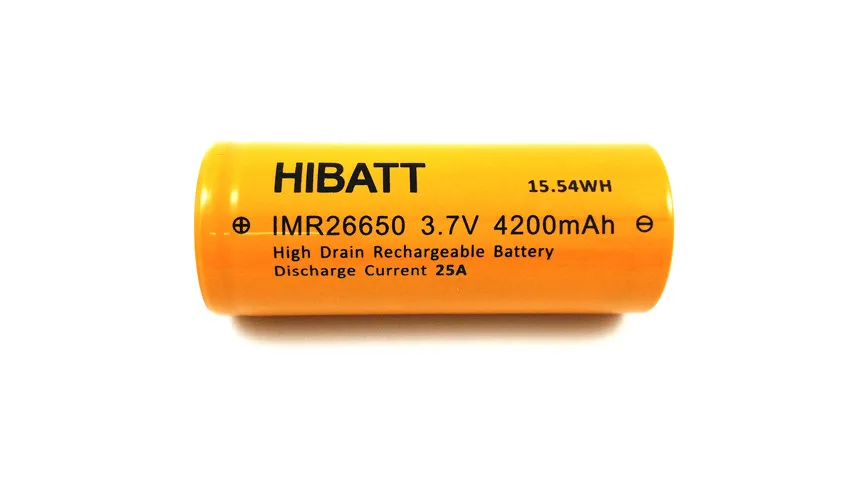 Оригинальный аккумулятор Hibatt 26650 с высоким потоком энергии 2 шт. 3 7 в 4200 мАч 25 А