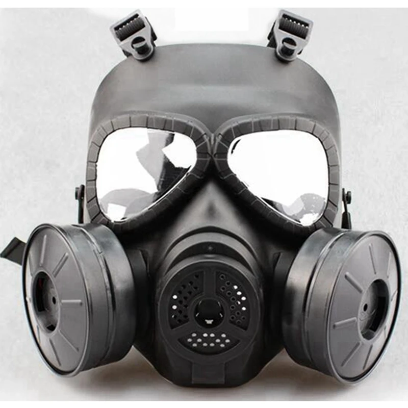 Airsoft Full Mask with Dual Filter Fans,Skull Face Guard for Dust CS Edition Outdoor Sport