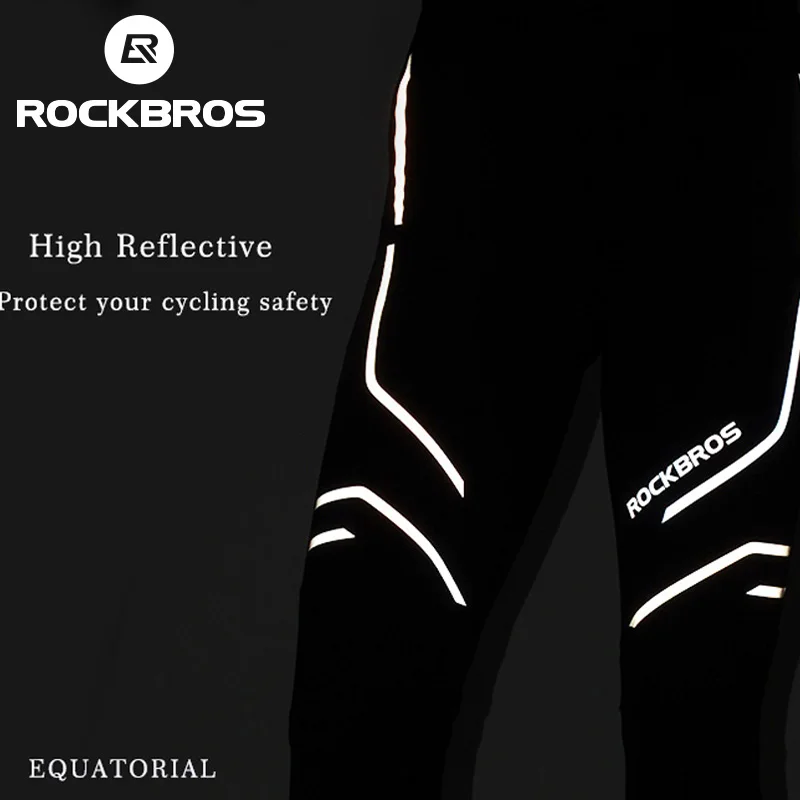 ROCKBROS Cycling Bike Sport Pants Breathable Quick Dry Cycling Pants Trousers Tight Reflective Riding MTB Bike Bicycle Equipment