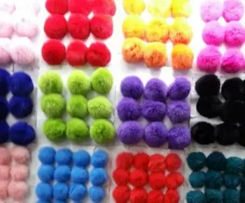 

8cm High quality Rabbit hair ball handmade fur accessory Cute Genuine Leather Rabbit fur ball plush for car key ring Bag Pendant