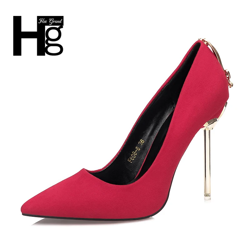

HEE GRAND Fashion 10cm Women's Pumps High Heels Black Nude High Platform Thin Heel Shallow Slip-on Wedding Shoes WXG449