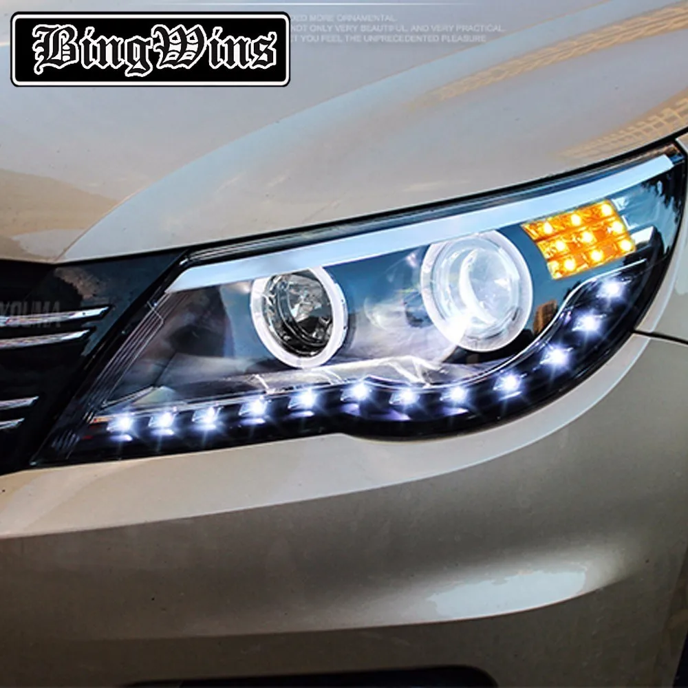 2 Pcs Car Headlights for vw Tiguan 2010 2012 LED Headlight for Tiguan Head Lamp LED Daytime
