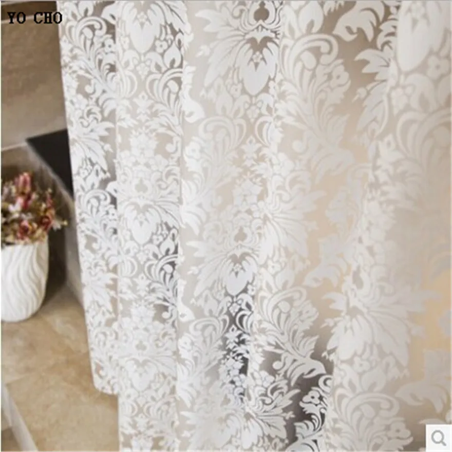 -200cm-Free-shipping-High-quality-finished-white-clover-fabric-curtain-waterproof-shower-curtain-bathroom (4)