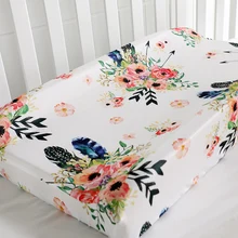 Пеленальный Коврик для младенцев, простыни для пеленального стола для девочек и мальчиков(перо