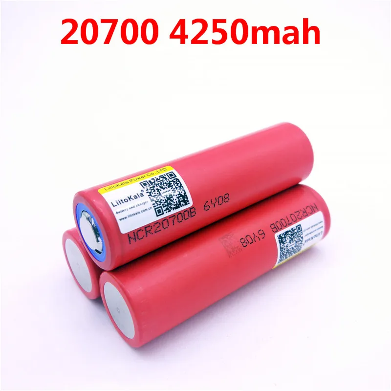 Много Liitokala для SANYO 20700B 20700 4250mAh аккумулятор NCR20700B высокочастотный аккумулятор 20A 20700 - Цвет: 3pcs battery