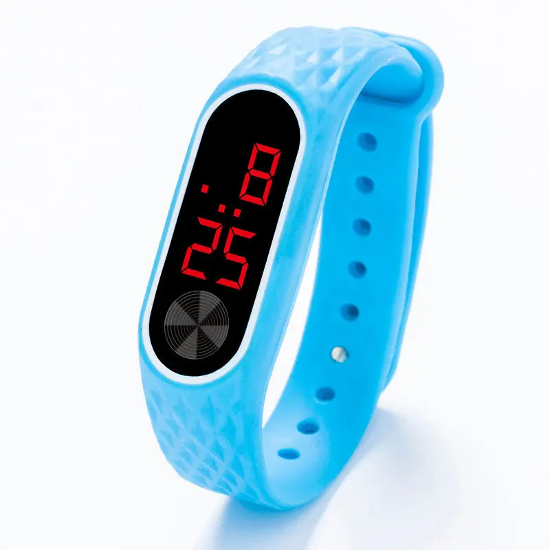Светодиодный браслет с цифровым дисплеем, женские и мужские спортивные часы с силикагелем, Relogio Feminino Masculino
