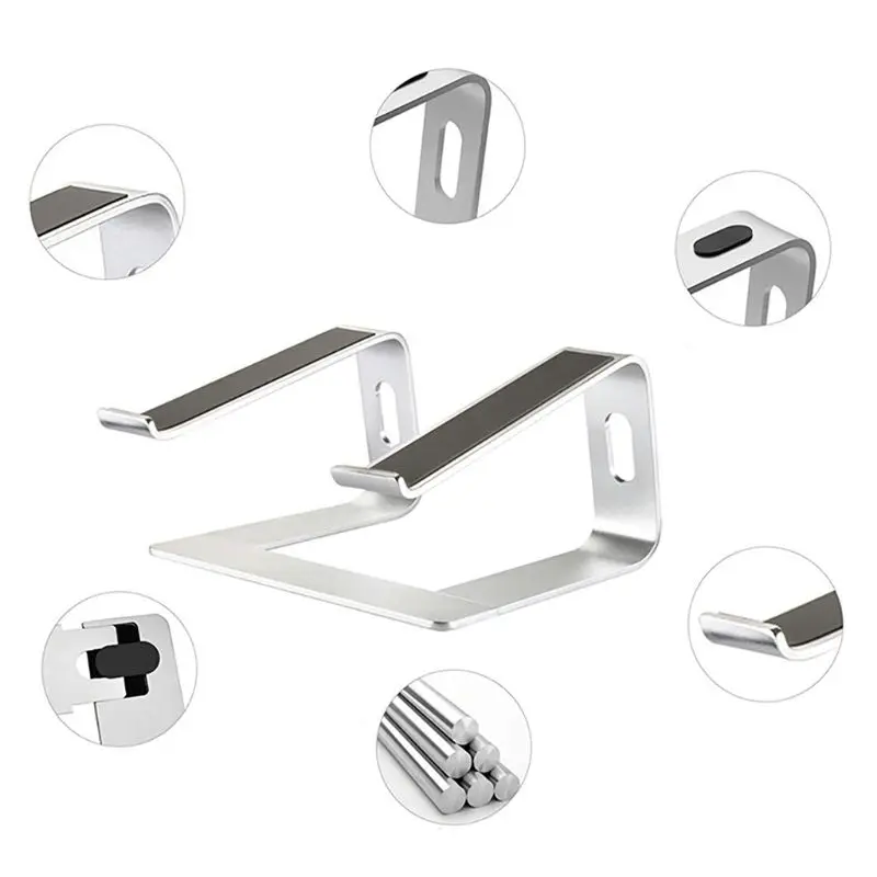 

Portable Aluminum Laptop Stand Holder Ergonomic Elevator Metal Riser for 10-17 Inch Mac MacBook Pro Air Apple Notebook PC Deskto