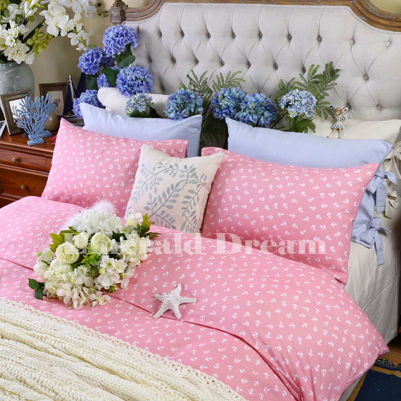 

Fresh american style simple and elegant brief bed cotton 1.8m 2.0m double sanded bed sheet piece set