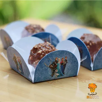

100pcs Petal cake wappers birthday party decorations kids party supplies chocolate candybar forminhas para doces AW-0505