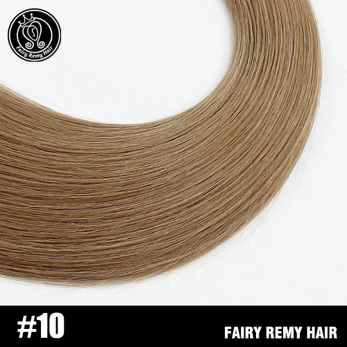 Сказочные волосы remy 18 дюймов 100 г/шт. двойные нарисованные натуральные человеческие волосы Weft изюминка пепел блонд прямые пучки волос для наращивания - Цвет: #10